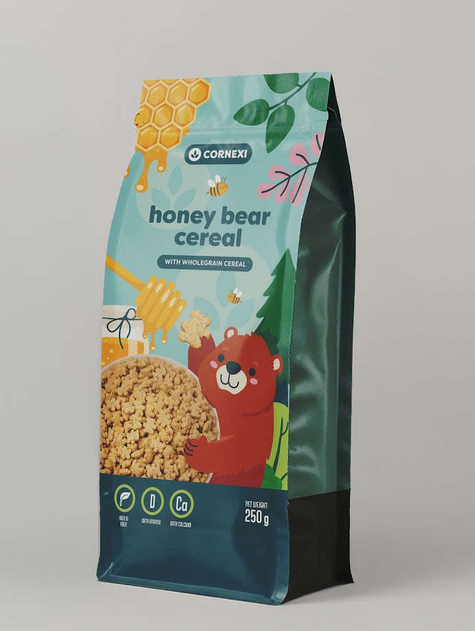 Cornexi Mézes maci gabonapehely, teljes kiőrlésű gabonával 250g