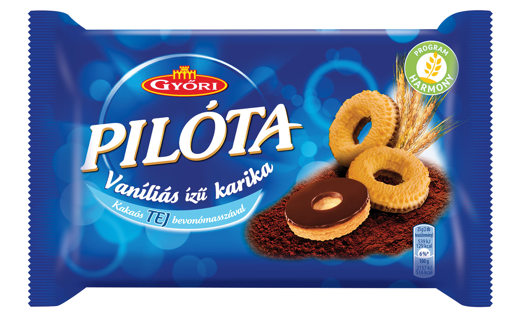 Pilóta Vaníliás Karika tejbevonómasszával 150g