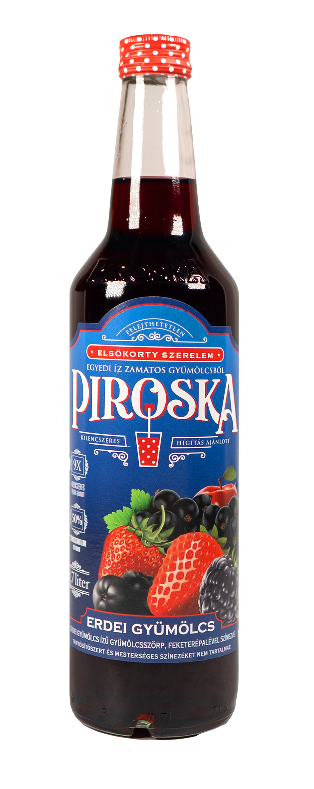 Piroska erdei gyümölcs ízű gyümölcsszörp 0,7L