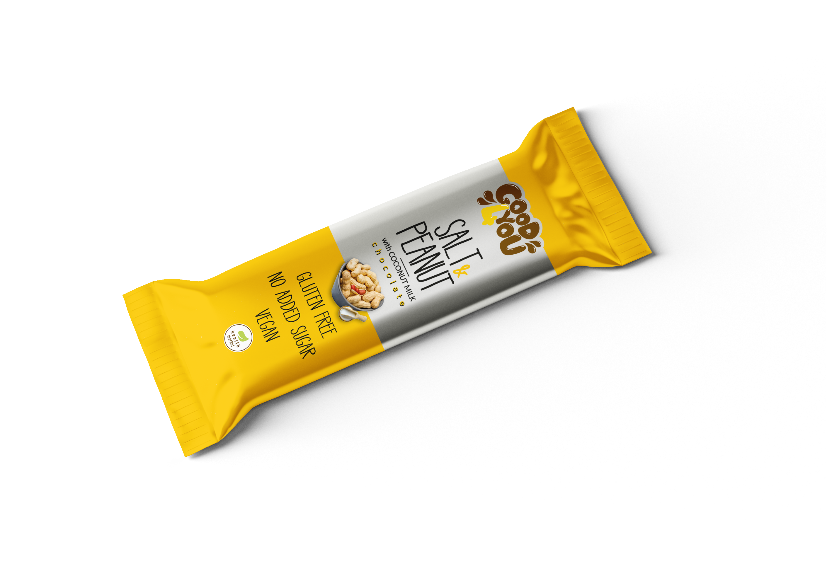 Good4You Sós földimogyorós szelet kókusztejes csokoládéval mártva, édesítőszerekkel 25g