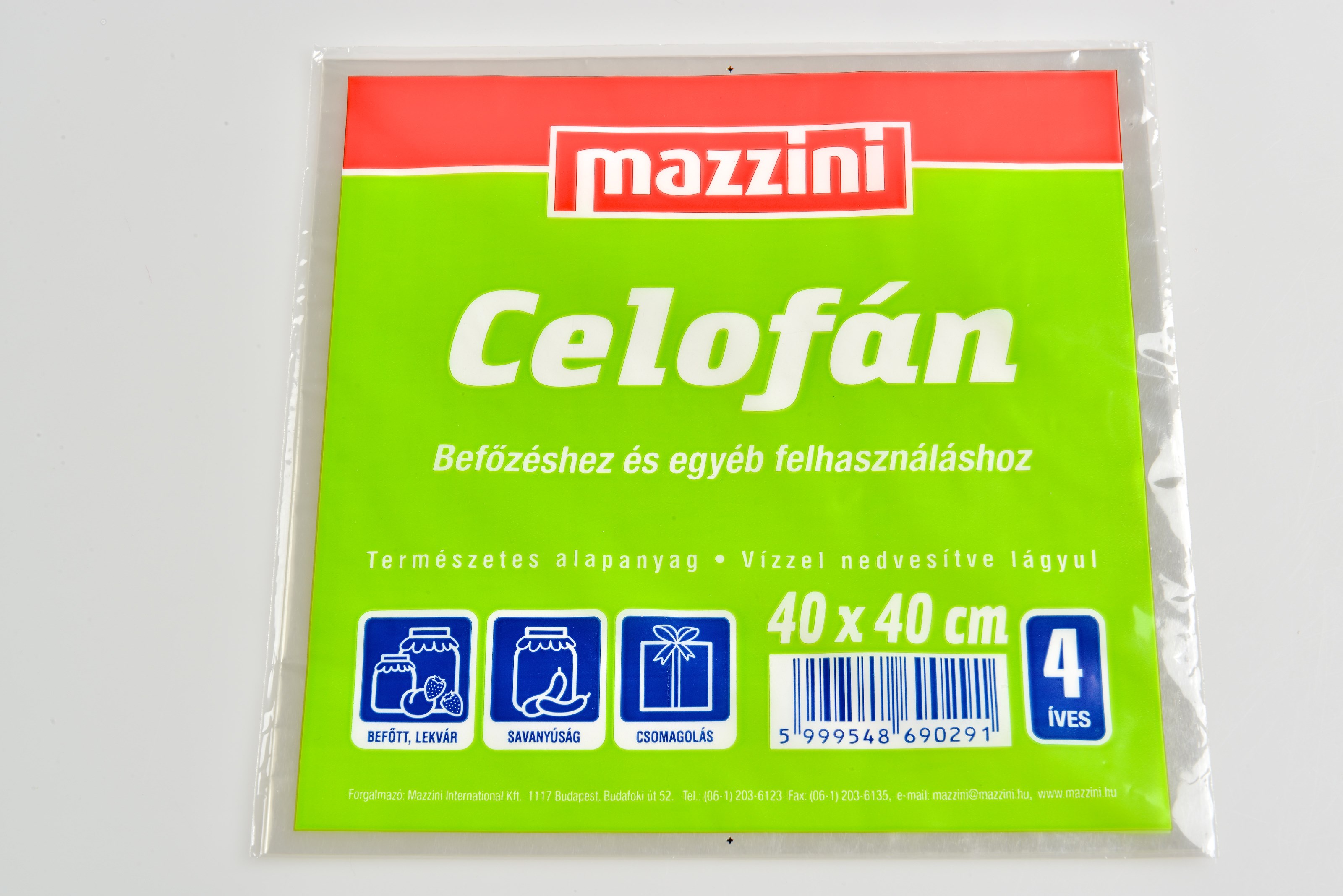 MAZZINI Celofán 4 ív 40x40 cm