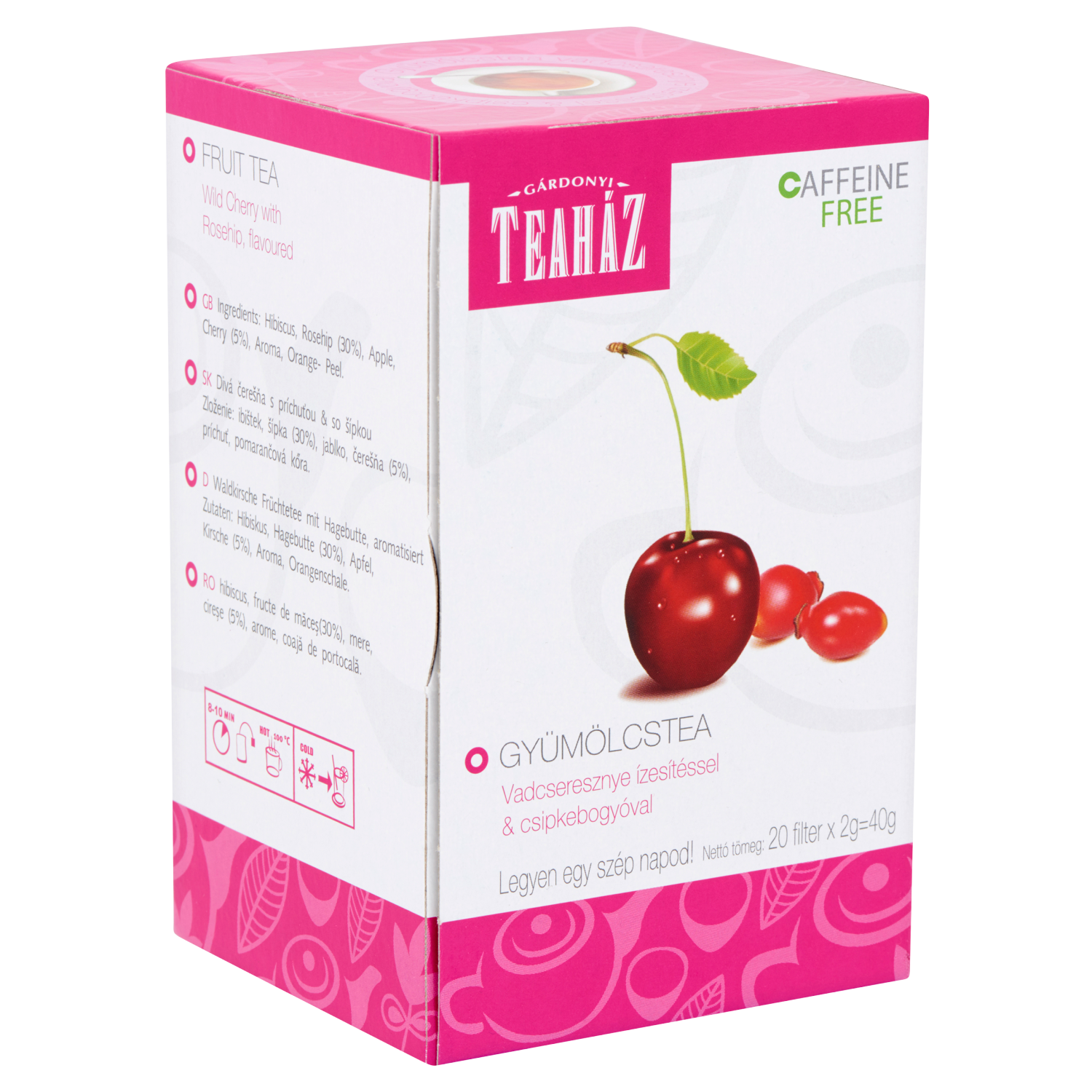 Gárdonyi Teaház vadcseresznye ízesítéssel és csipkebogyóval 40g