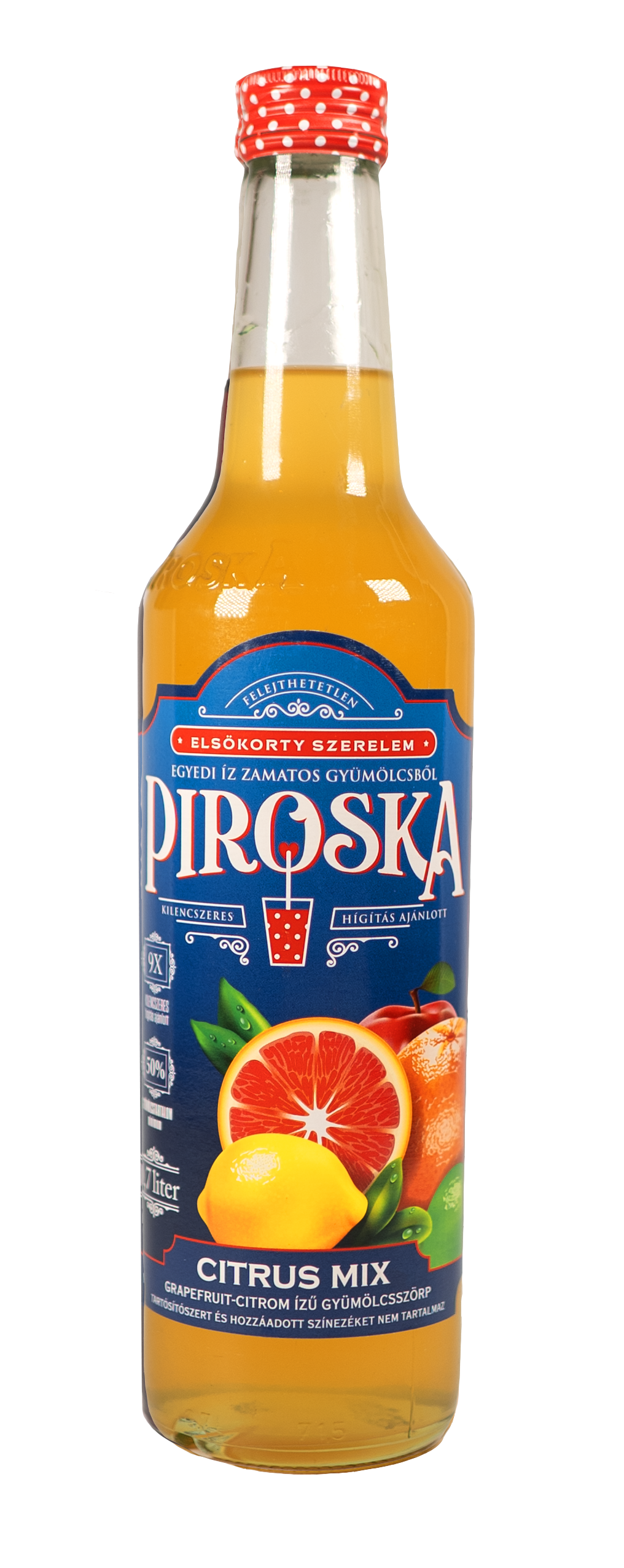 Piroska citrus-mix grapefruit-citrom ízű gyümölcsszörp 0,7L