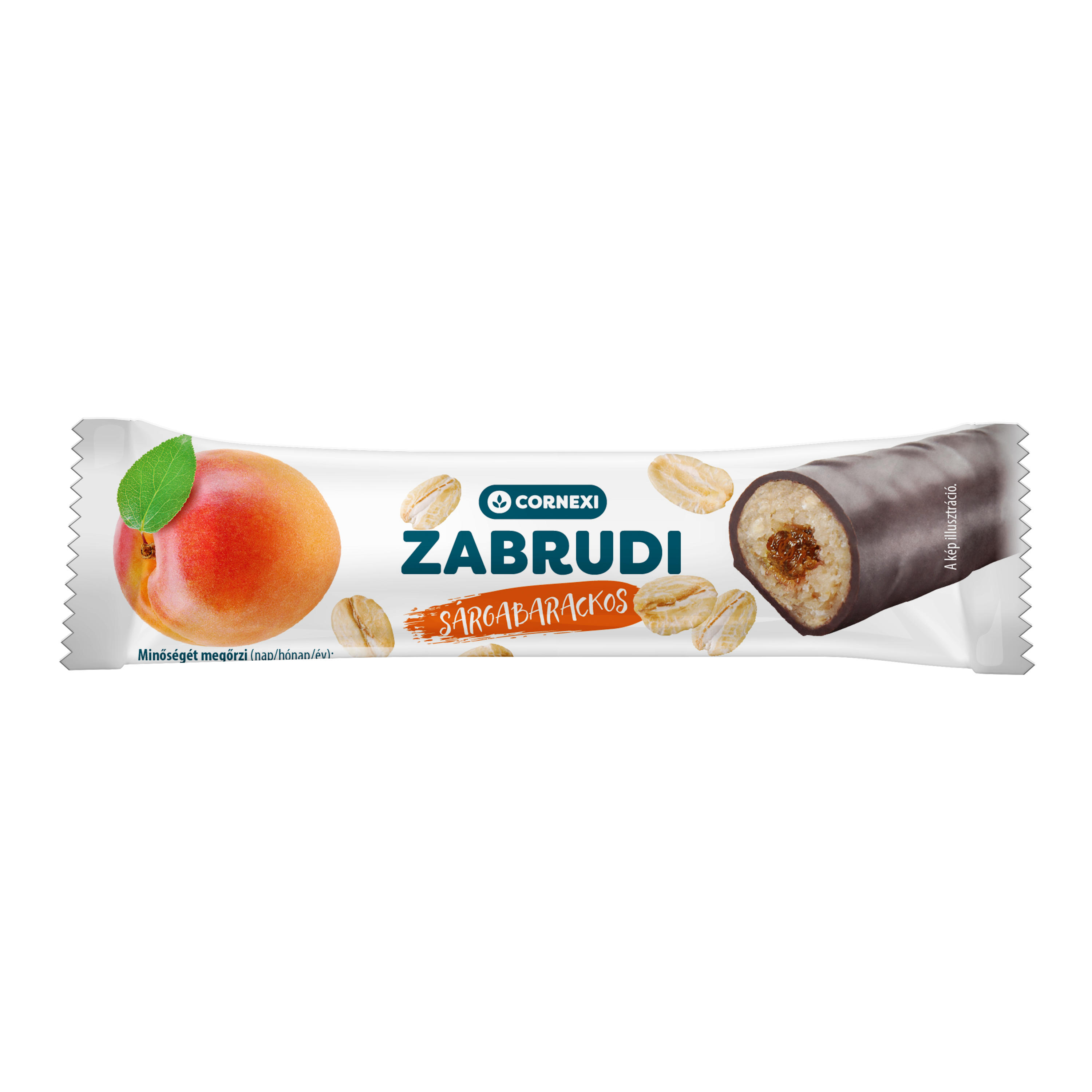 Cornexi Zabrudi sárgabarackos töltelékkel töltött zabrúd kakaós bevonattal 30 g