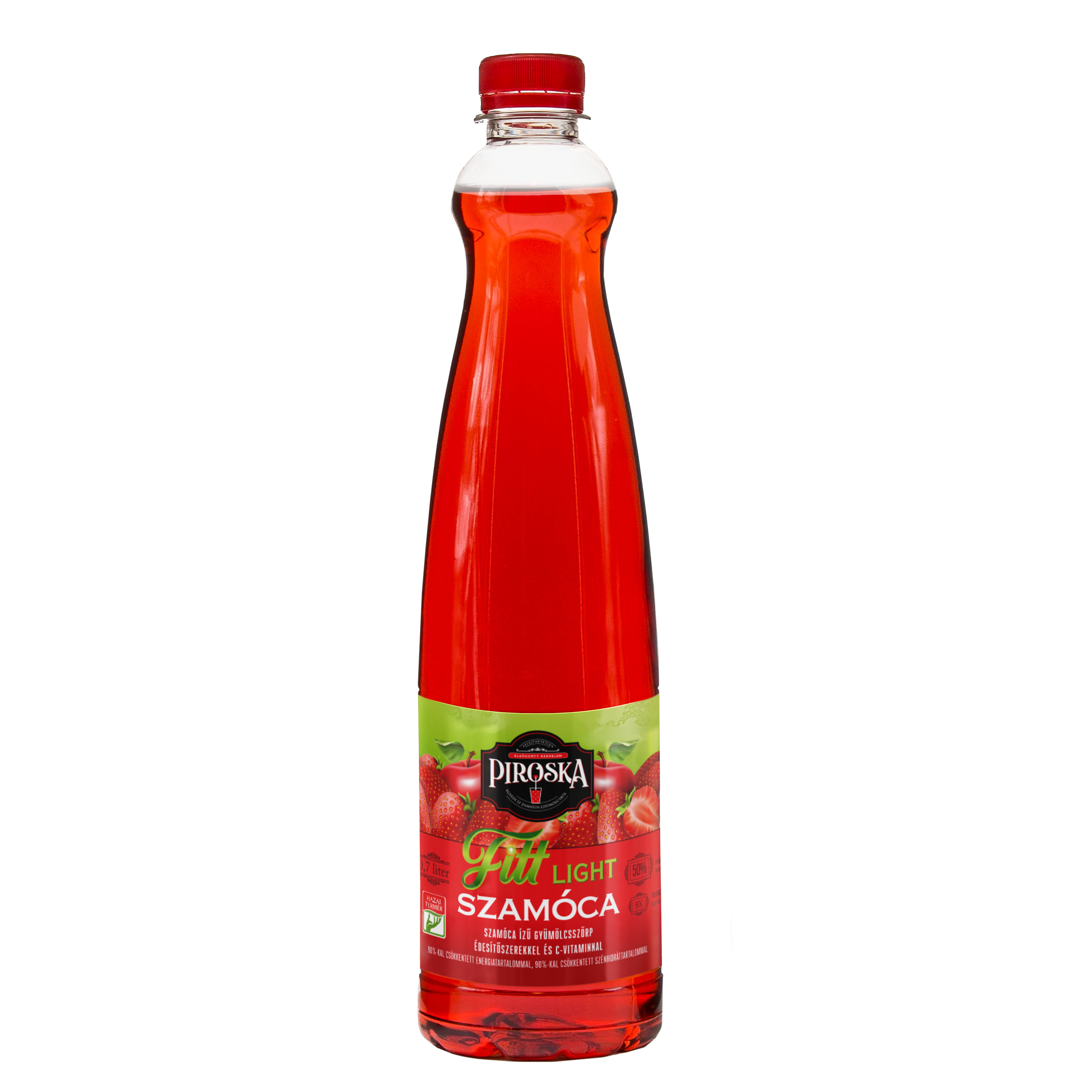 Piroska Fitt Light szamóca ízű gyümölcsszörp 0,7L