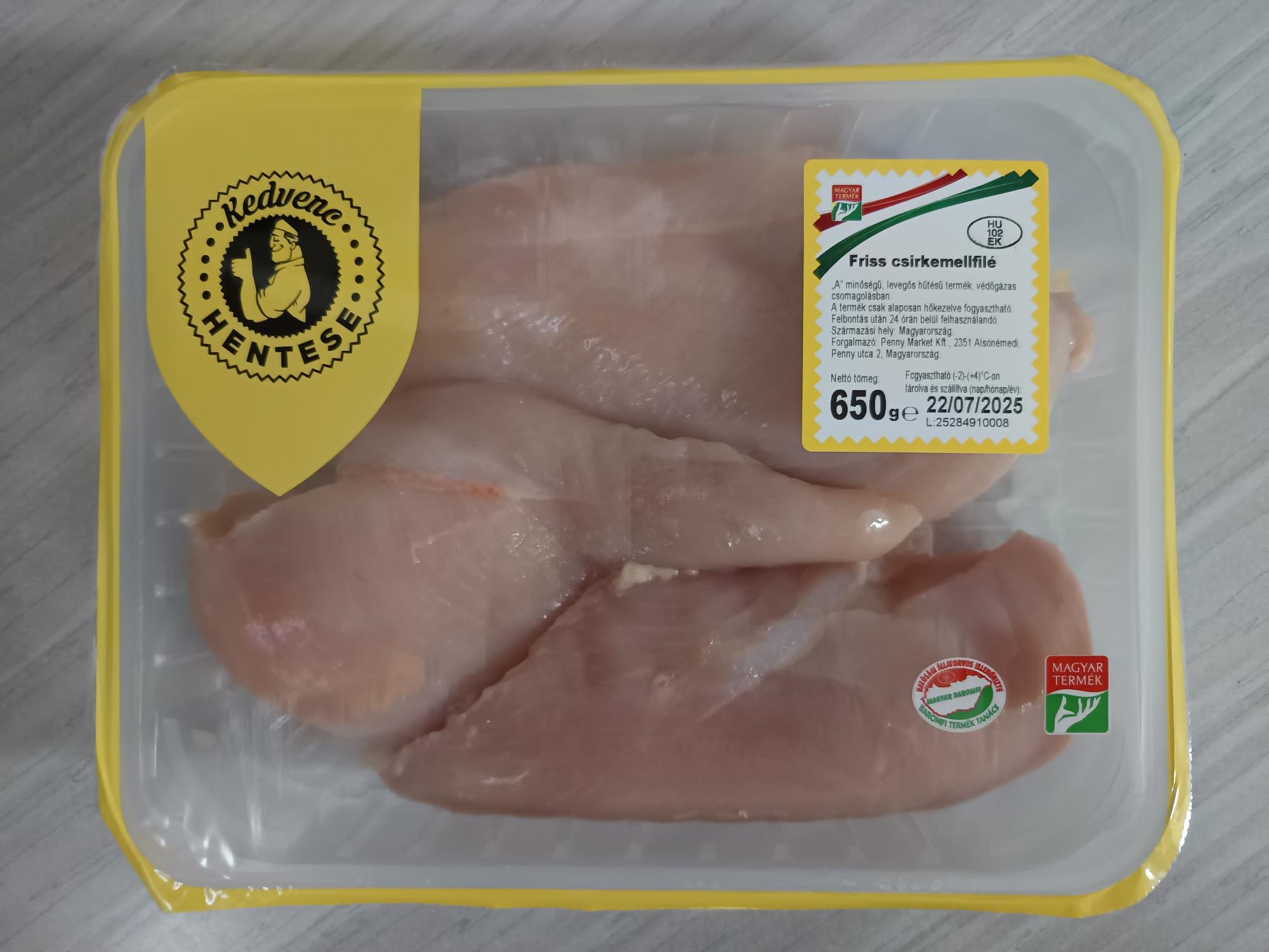 Friss csirkemellfilé 650g vg