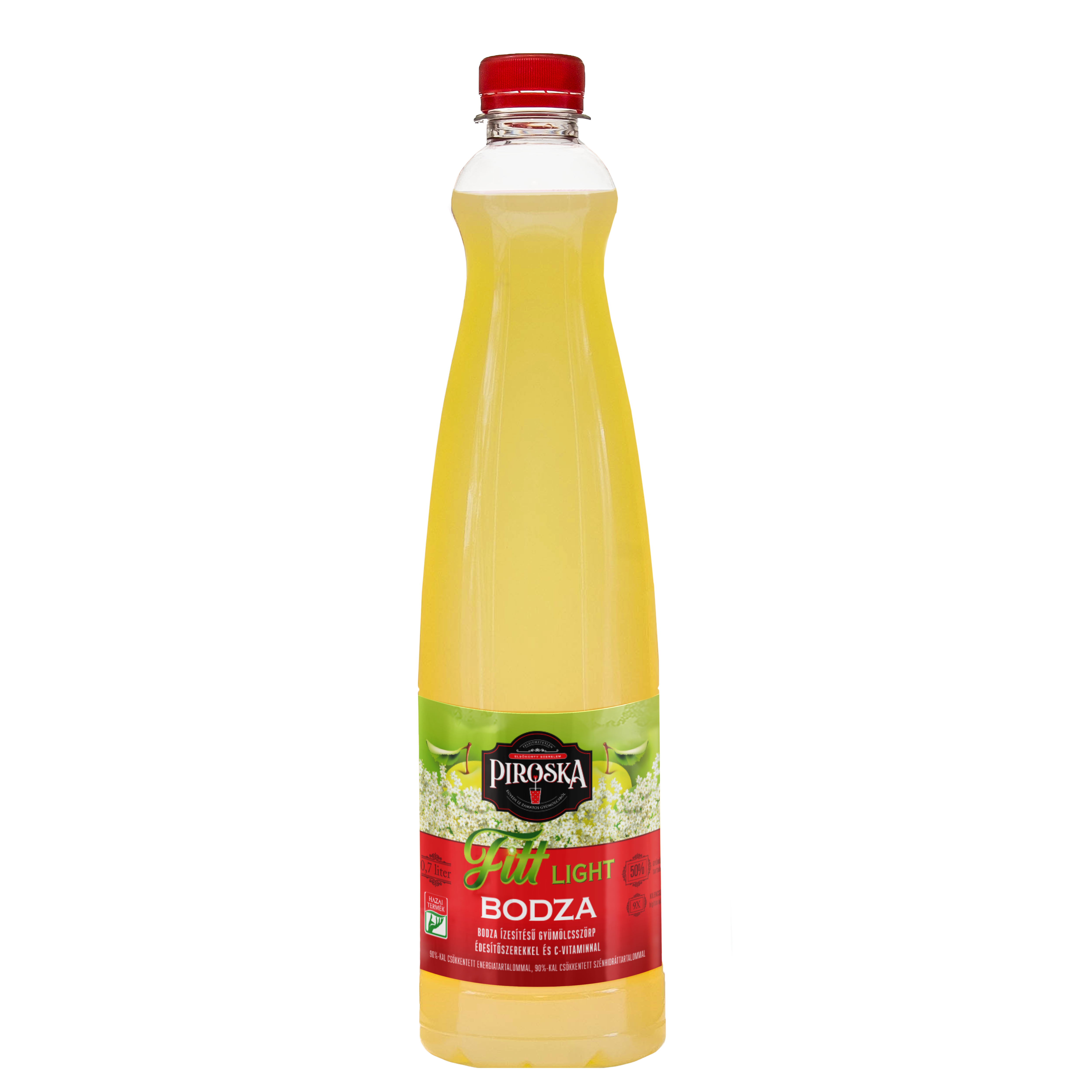 Piroska Fitt Light bodza ízesítésű gyümölcsszörp 0,7L