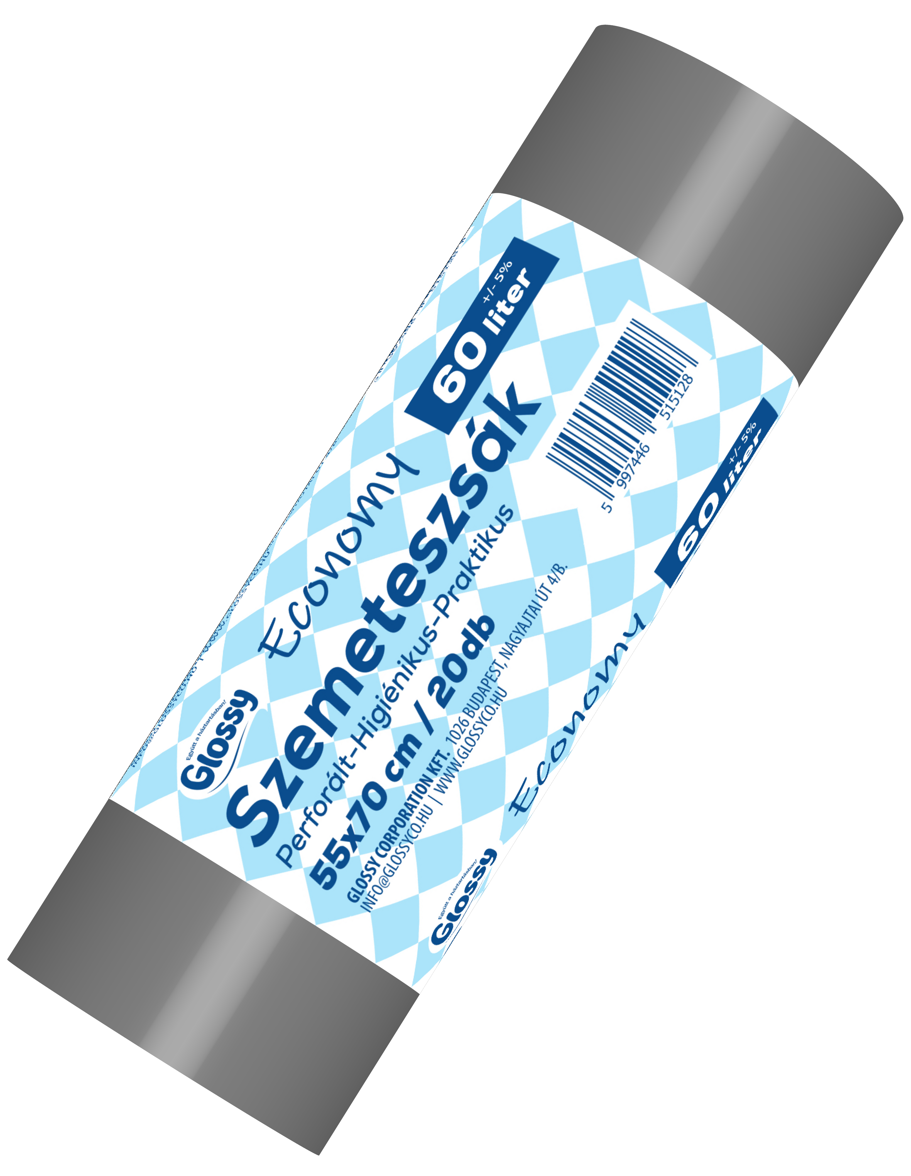 Glossy ECONOMY szemeteszsák 60l