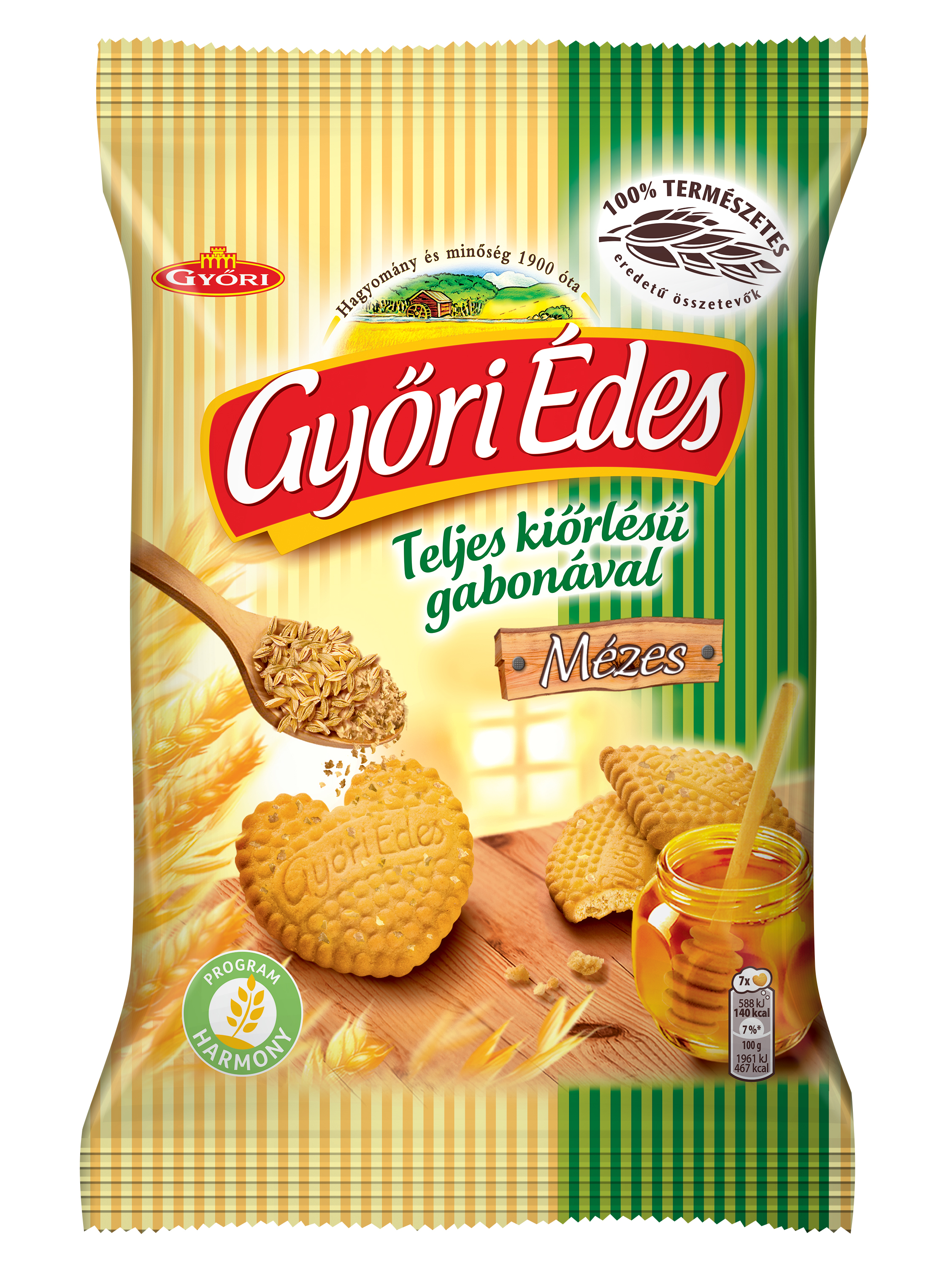 Győri Édes Teljes kiőrlésű Mézes 150g