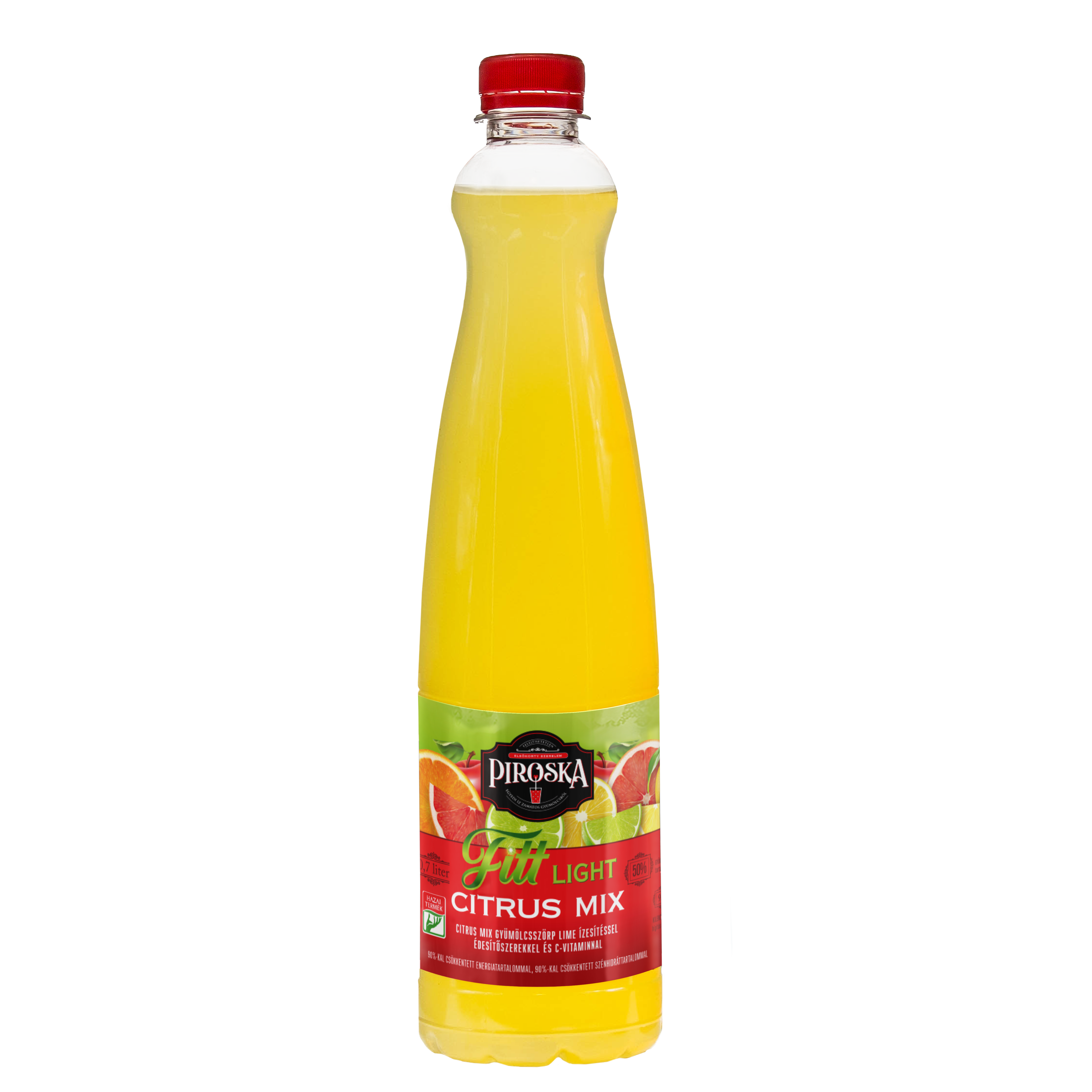 Piroska Fitt Light citrus-mix ízű gyümölcsszörp lime ízesítéssel 0,7L