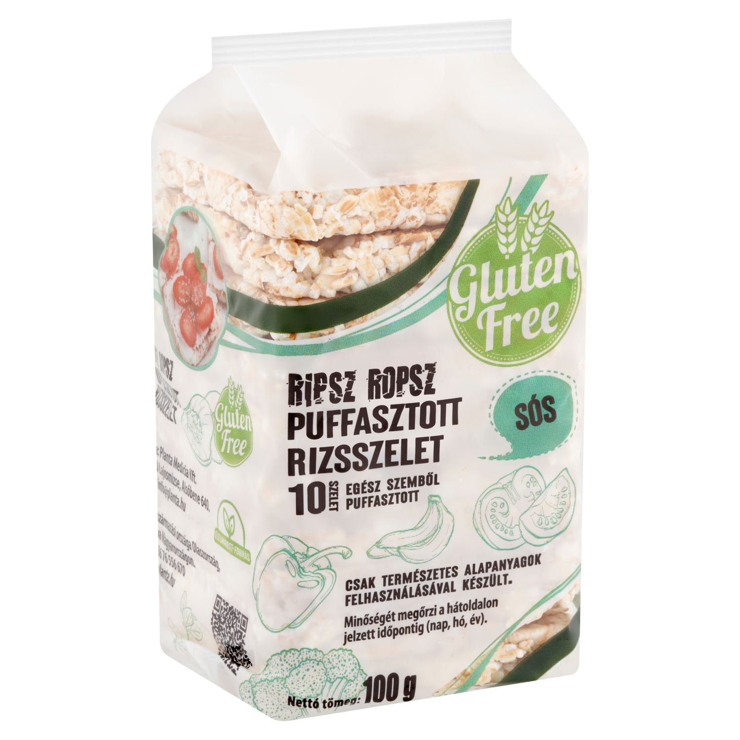 Ripsz Ropsz puffasztott rizsszelet sós 100g