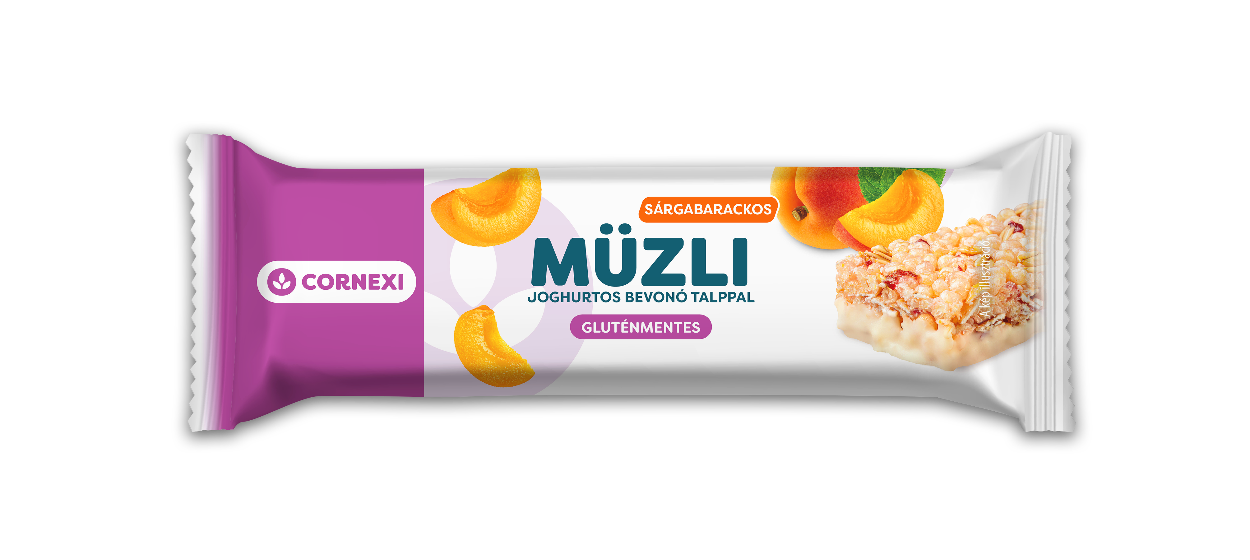 Cornexi Sárgabarackos müzliszelet joghurtos bevonó talppal, gluténmentes RSPO/MB 25g