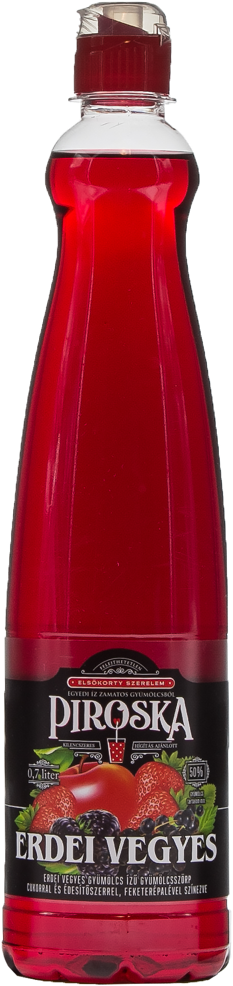 Piroska erdei vegyes ízű gyümölcsszörp 0,7 l Pet palackban
