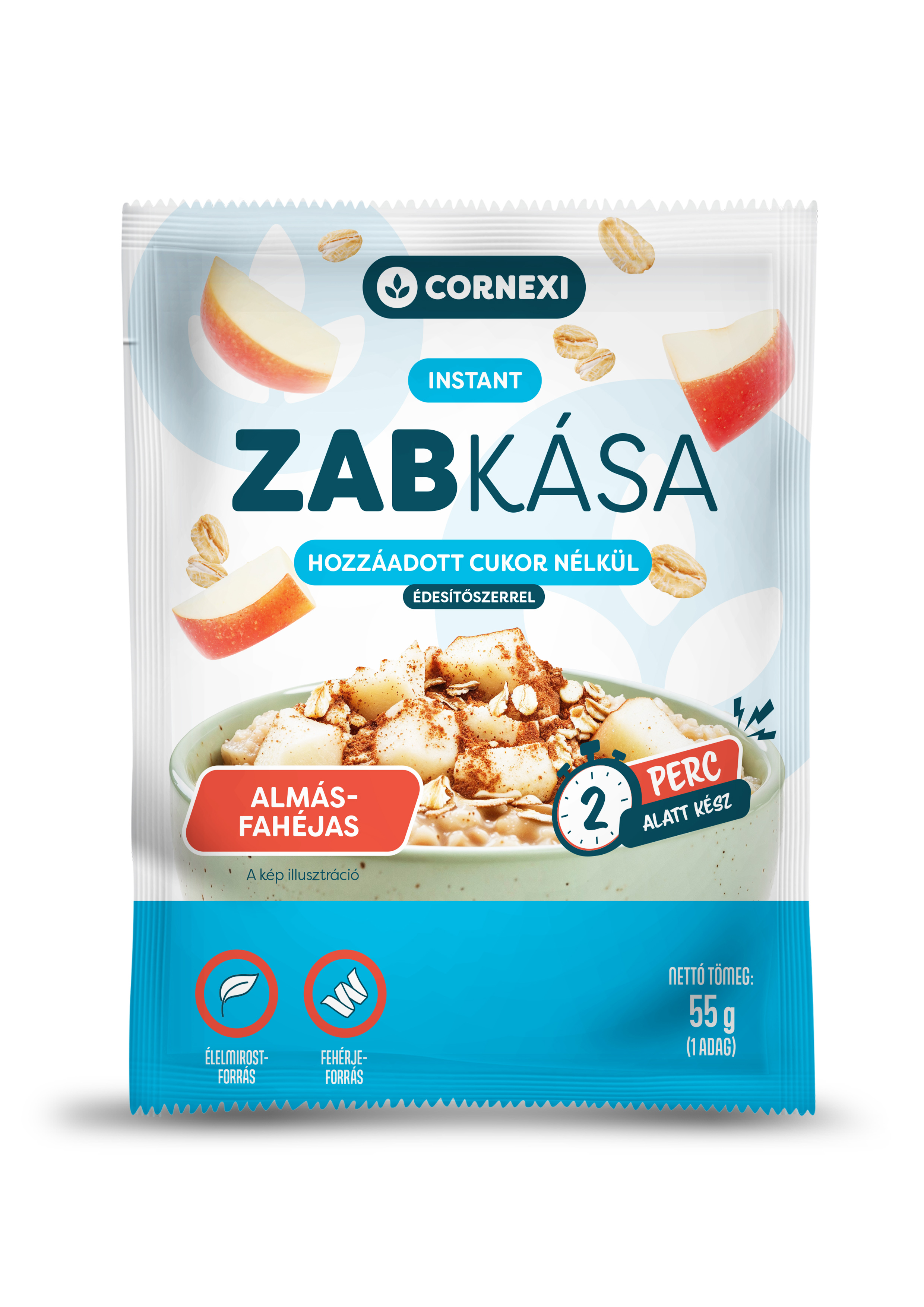 Cornexi Almás-fahéjas zabkása, édesítőszerrel 55g