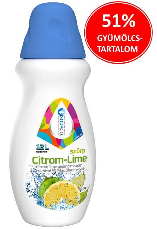 Citrom-lime gyümölcs szörp, 1:23, 500 ml